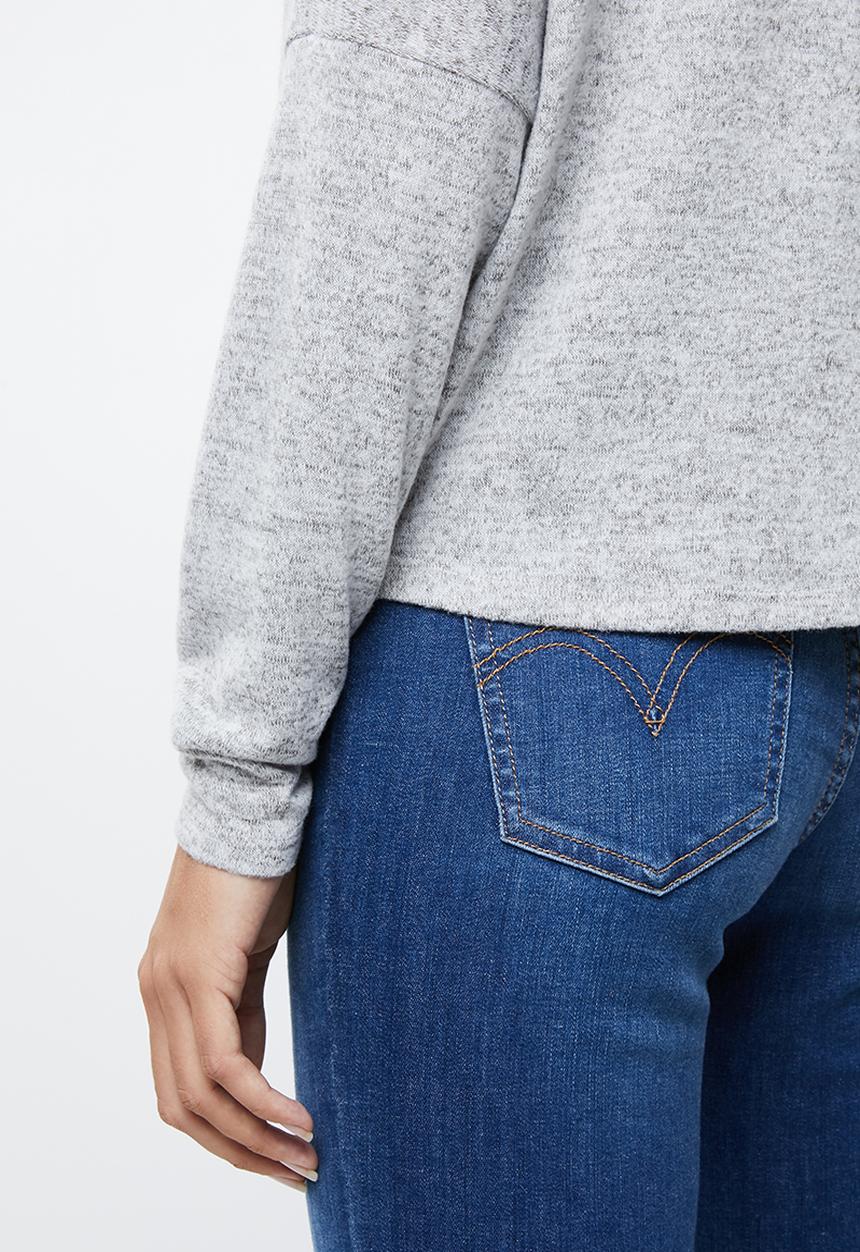 edit - Slouch crew neck top - grey