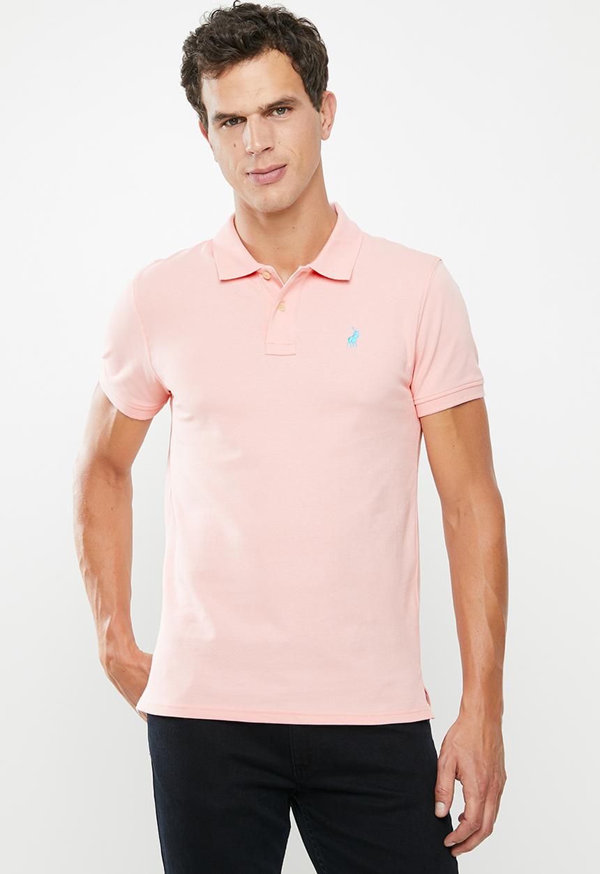 POLO - Carter custom fit short sleeve pique golfer - pink