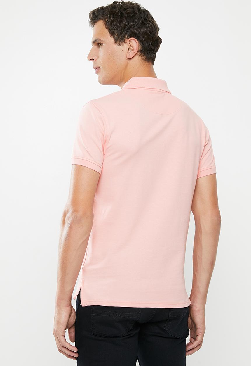 POLO - Carter custom fit short sleeve pique golfer - pink