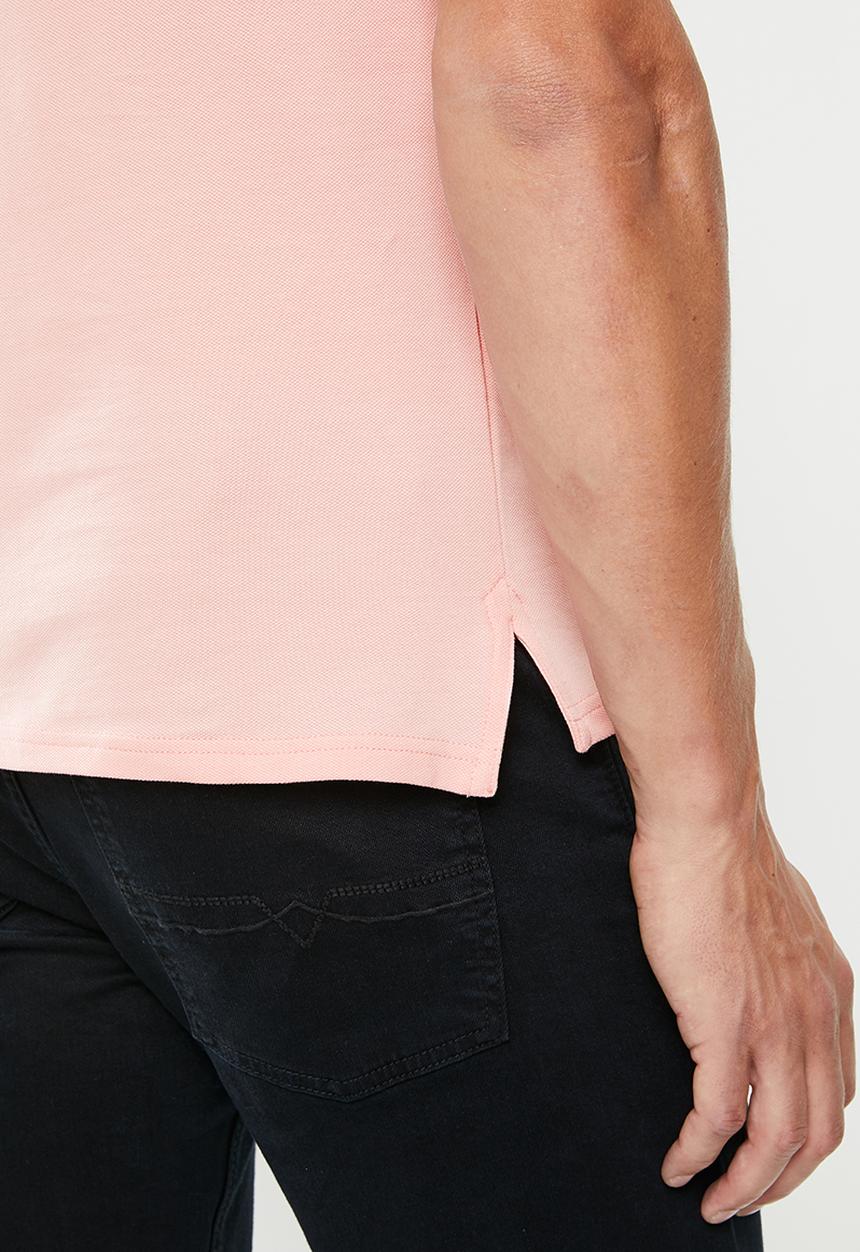 POLO - Carter custom fit short sleeve pique golfer - pink