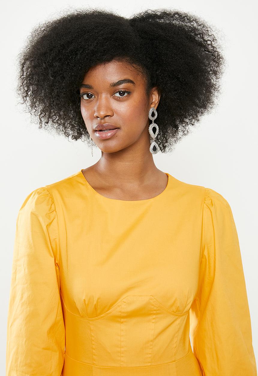 Glamorous - Drop waist long sleeve - marigold