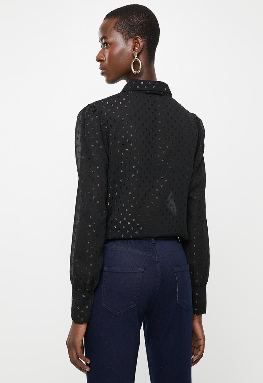 MILLA - Kitty bow blouse - black