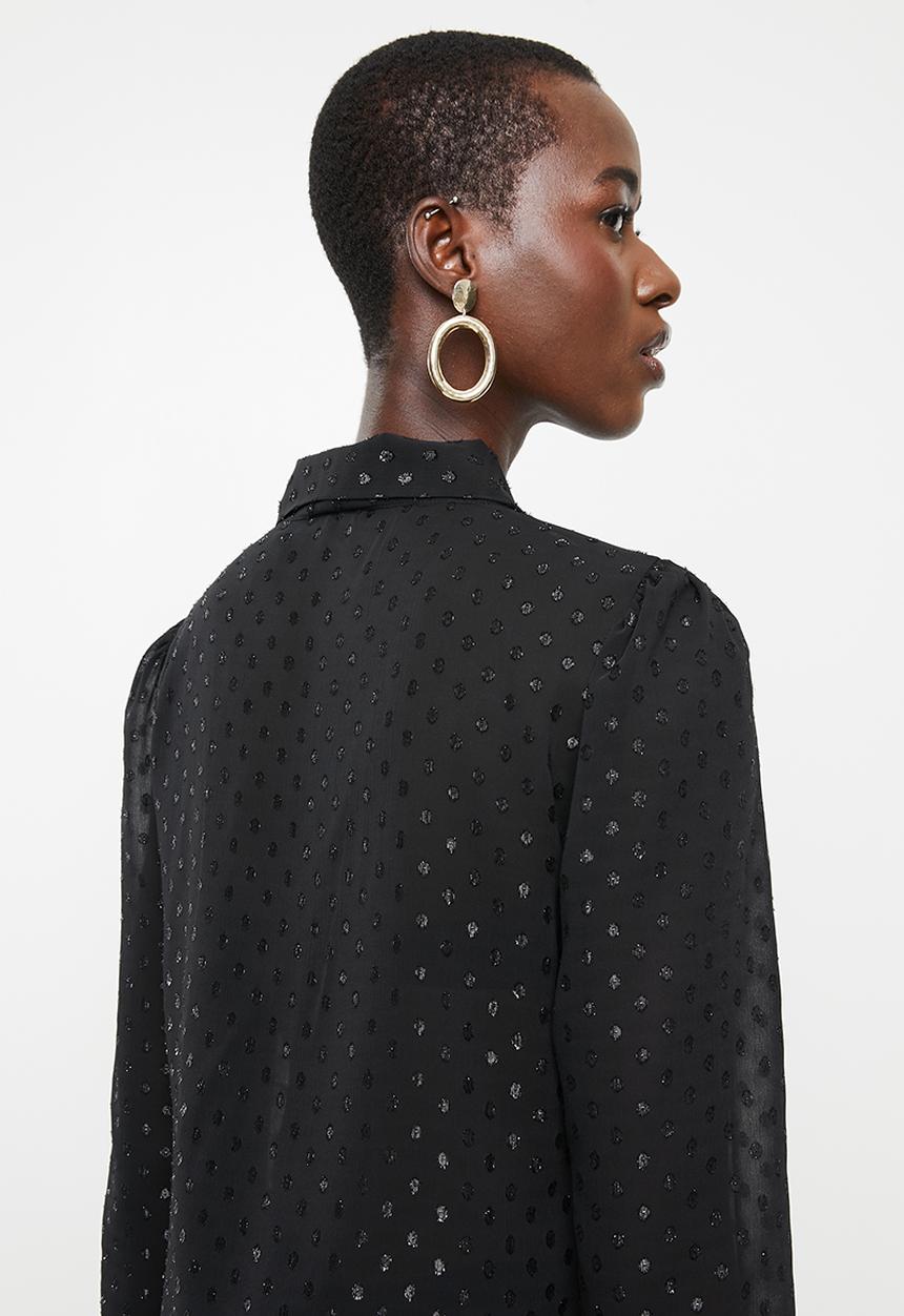 MILLA - Kitty bow blouse - black