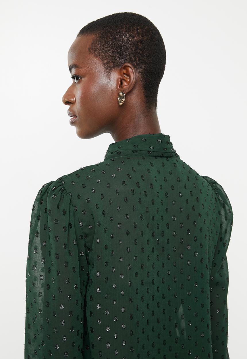 MILLA - Kitty bow blouse - green