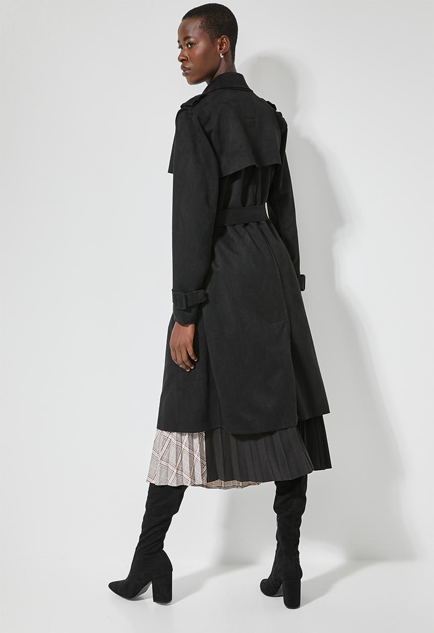 Superbalist - Suedette trench - black 
