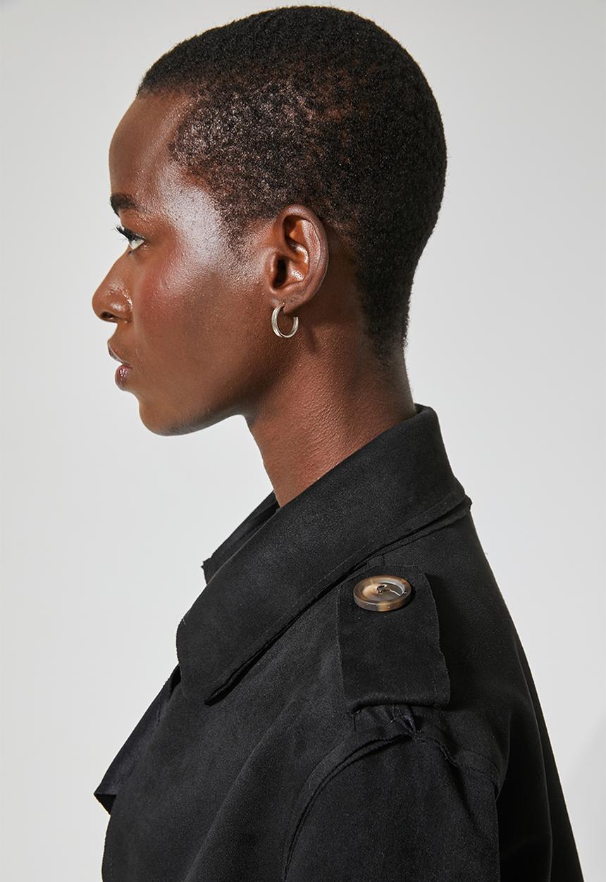 Superbalist - Suedette trench - black 