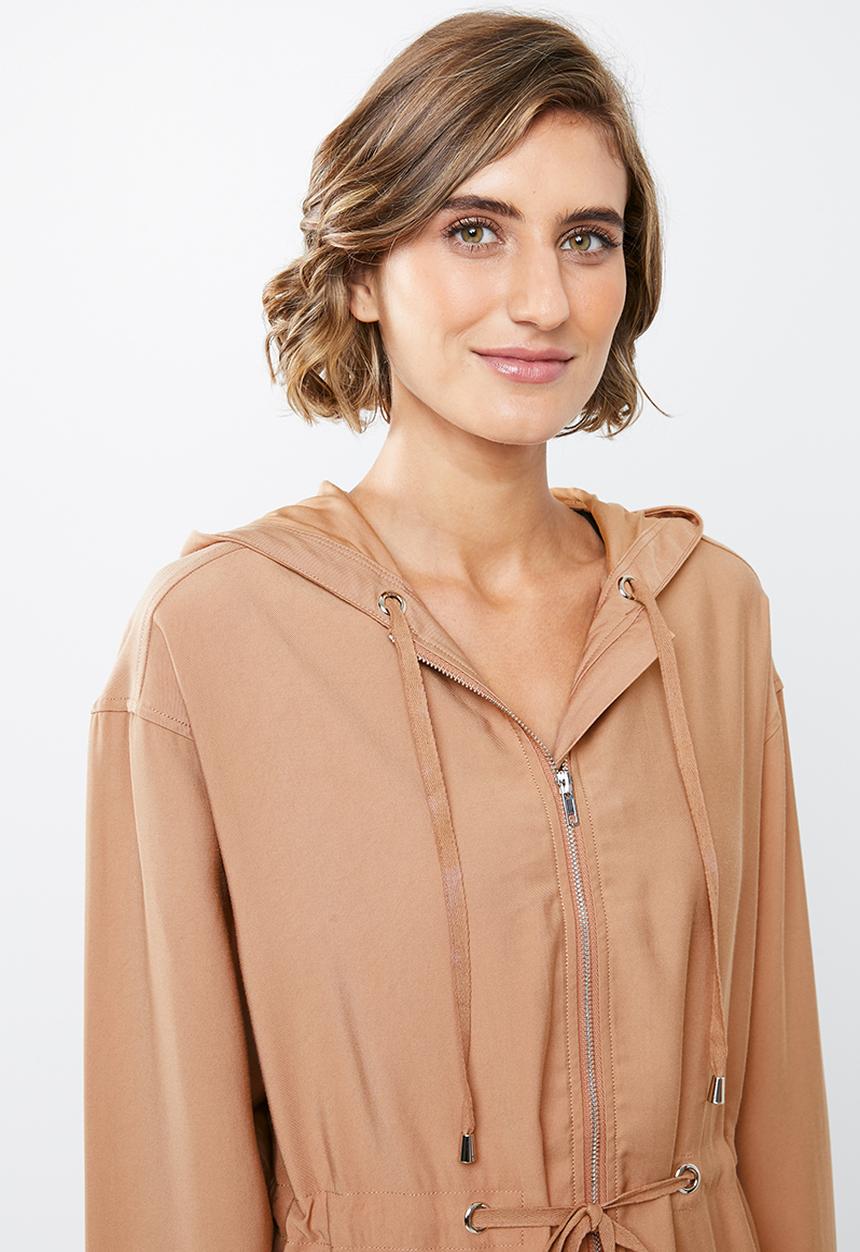 edit - Hooded lightweight parka - neutral