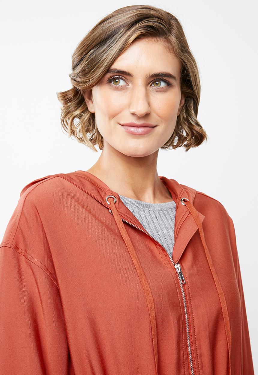 edit - Hooded lightweight parka - orange