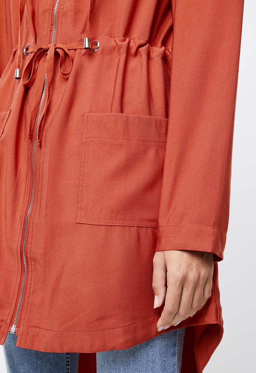 edit - Hooded lightweight parka - orange
