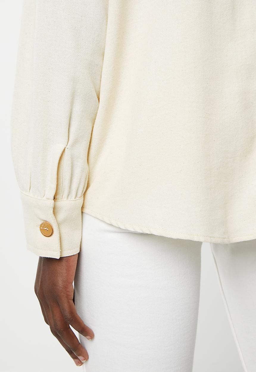 MANGO - Jenny shirt - off white