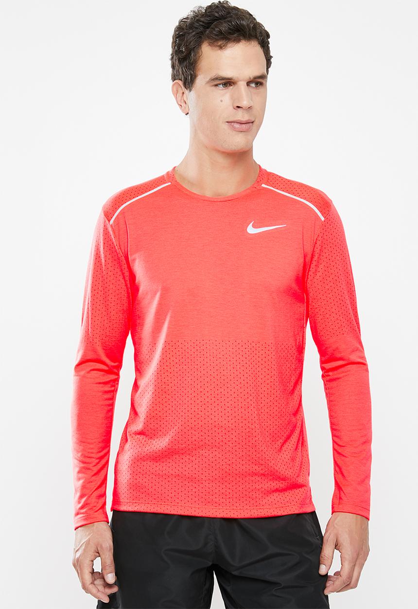 Nike - Nike rise 365 long sleeve tee - orange