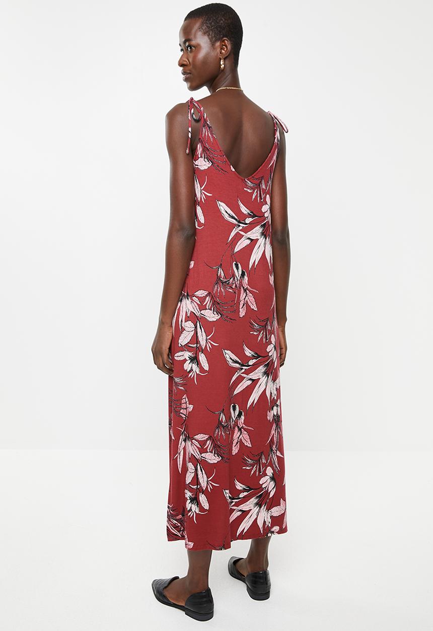 MANGO - Printed strap dress - multi