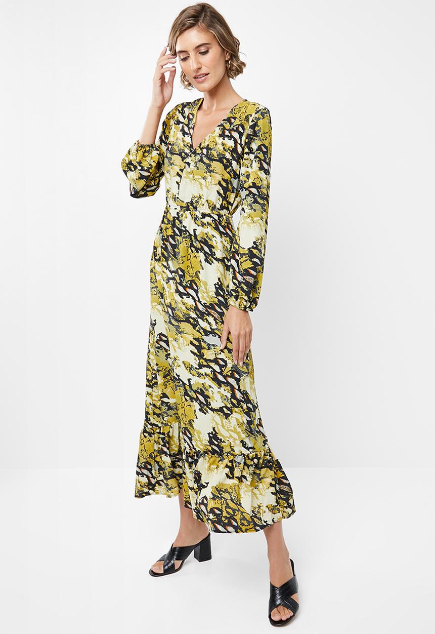 edit - Soft tiered midi dress - multi