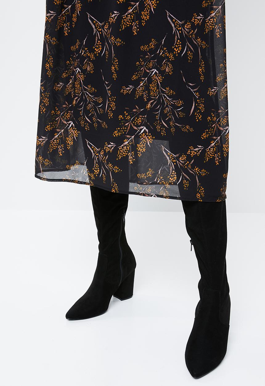 edit - Chiffon floral midi skirt - multi