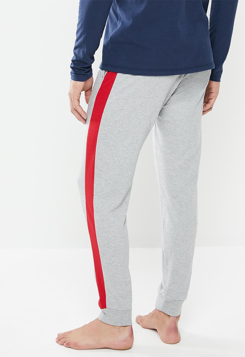 Tommy Hilfiger - Jersey panel pant - grey & red
