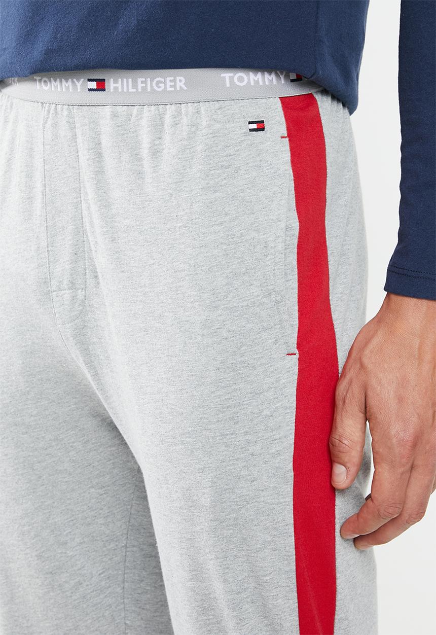 Tommy Hilfiger - Jersey panel pant - grey & red