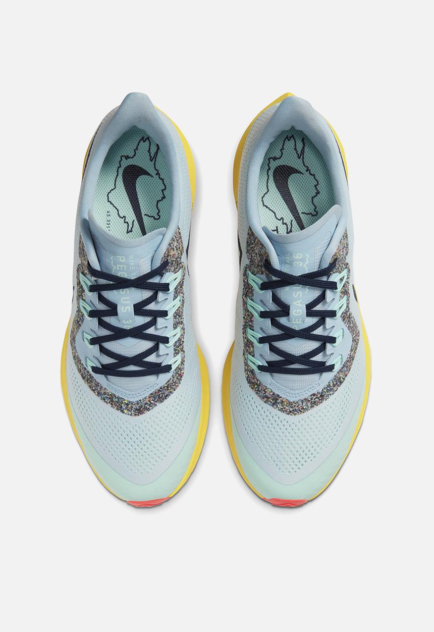 Nike - Air Zoom Pegasus 36 trail - aura / blackened blue-lt armory blue