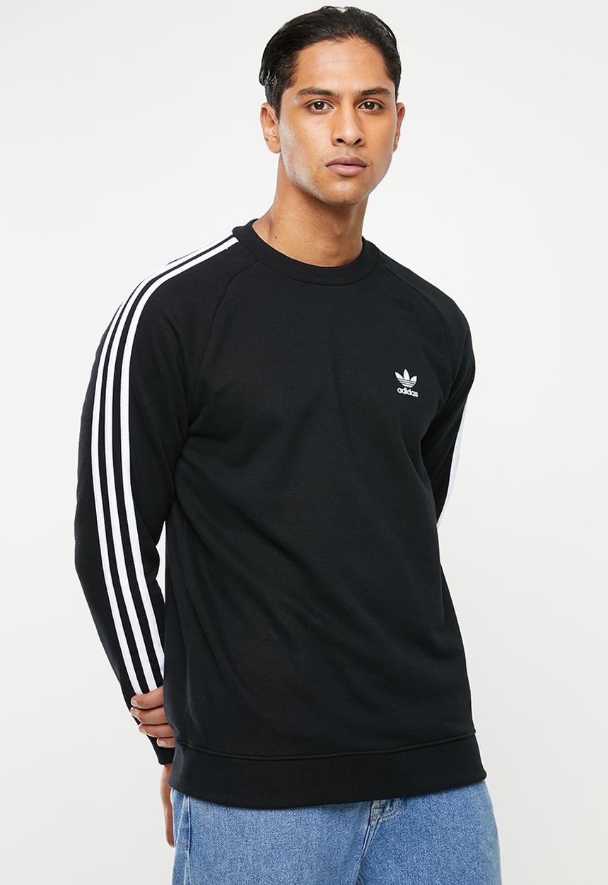 adidas Originals - 3 Stripes crew sweatshirt - black