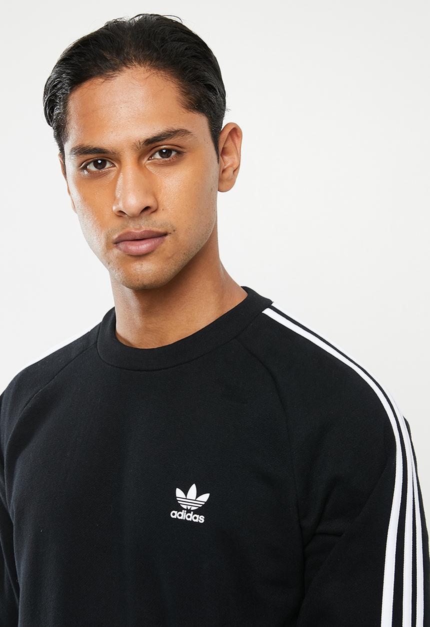 adidas Originals - 3 Stripes crew sweatshirt - black