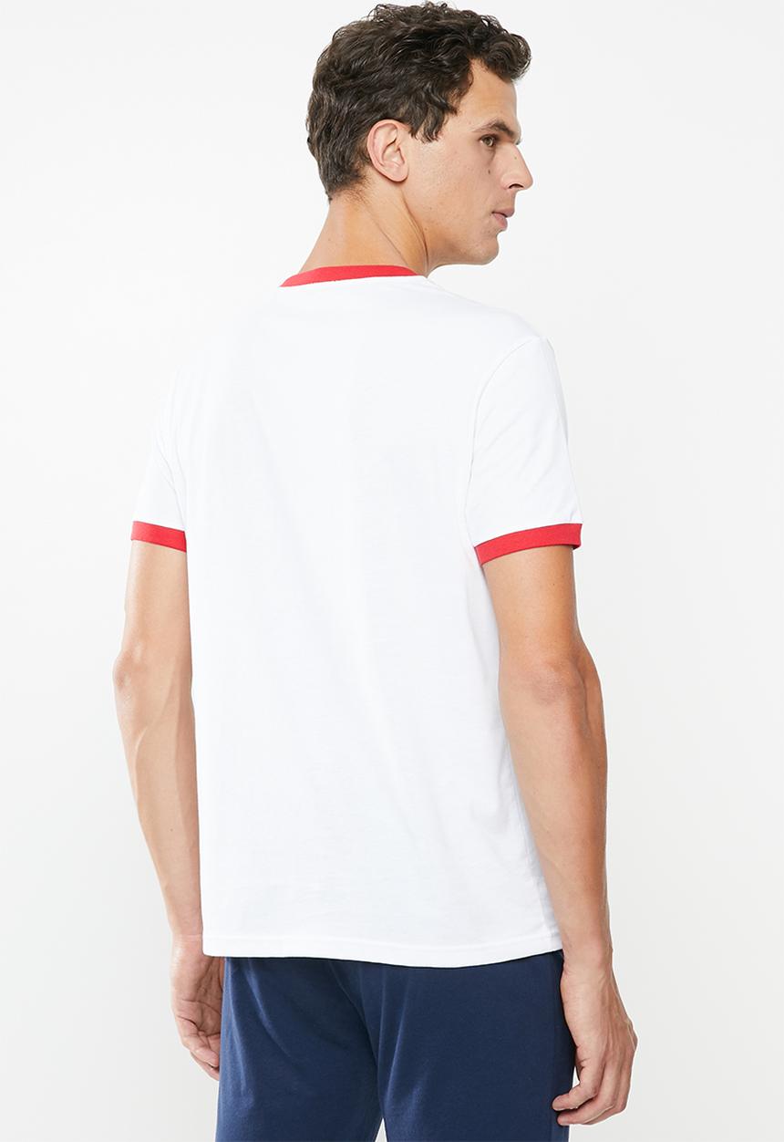 Tommy Hilfiger - Essential short sleeve tee logo - white & red