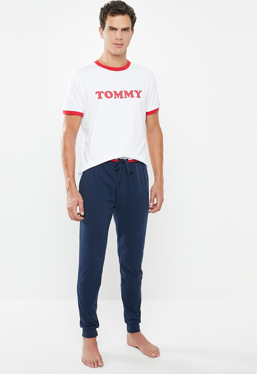 Tommy Hilfiger - Essential short sleeve tee logo - white & red