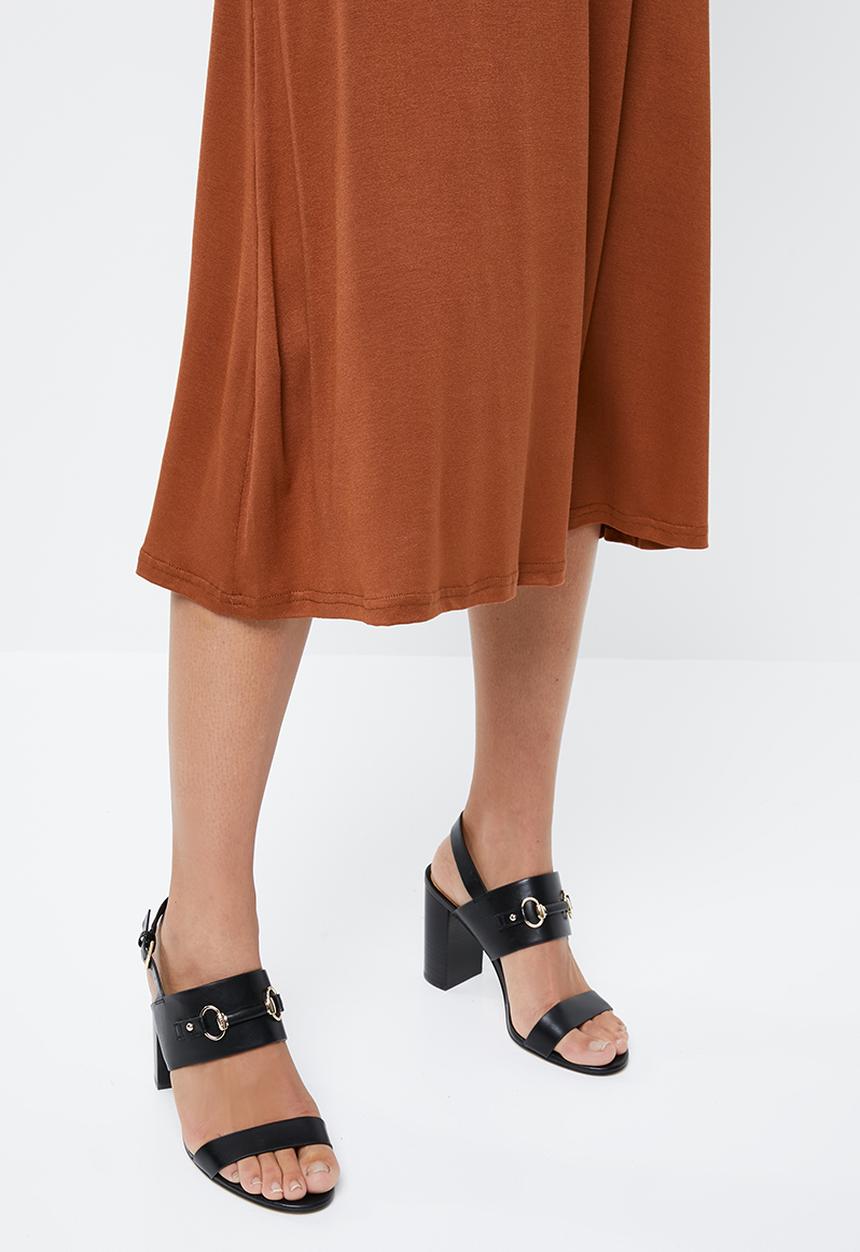 edit - Pull on knit midi skirt - rust