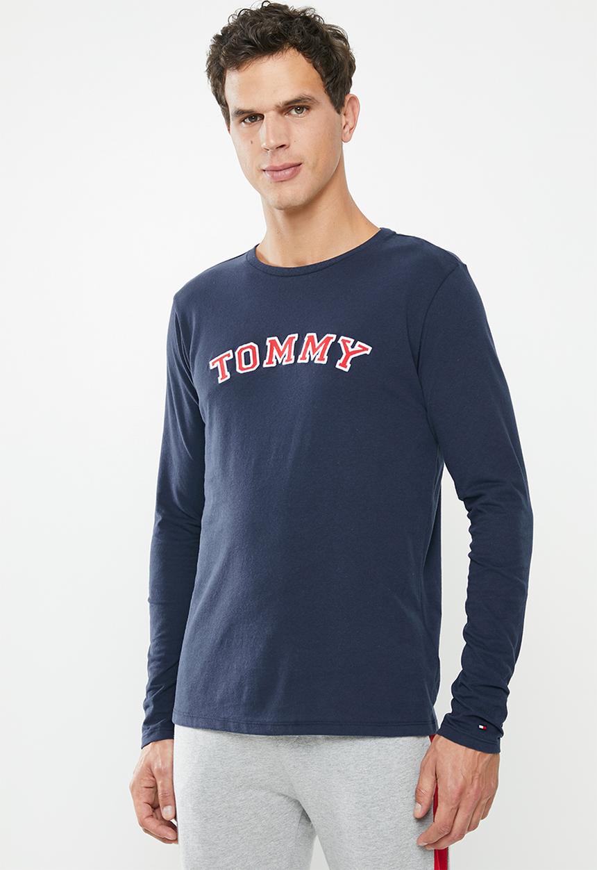 Tommy Hilfiger - Essential long sleeve tee logo - navy