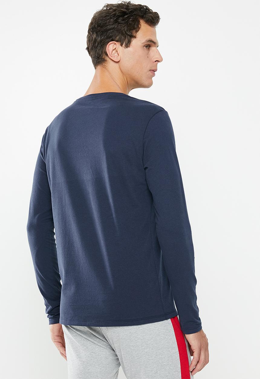 Tommy Hilfiger - Essential long sleeve tee logo - navy