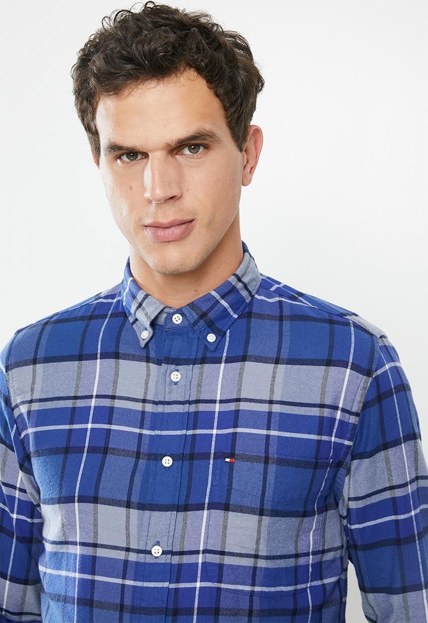 Tommy Hilfiger - Classic tartan shirt - blue