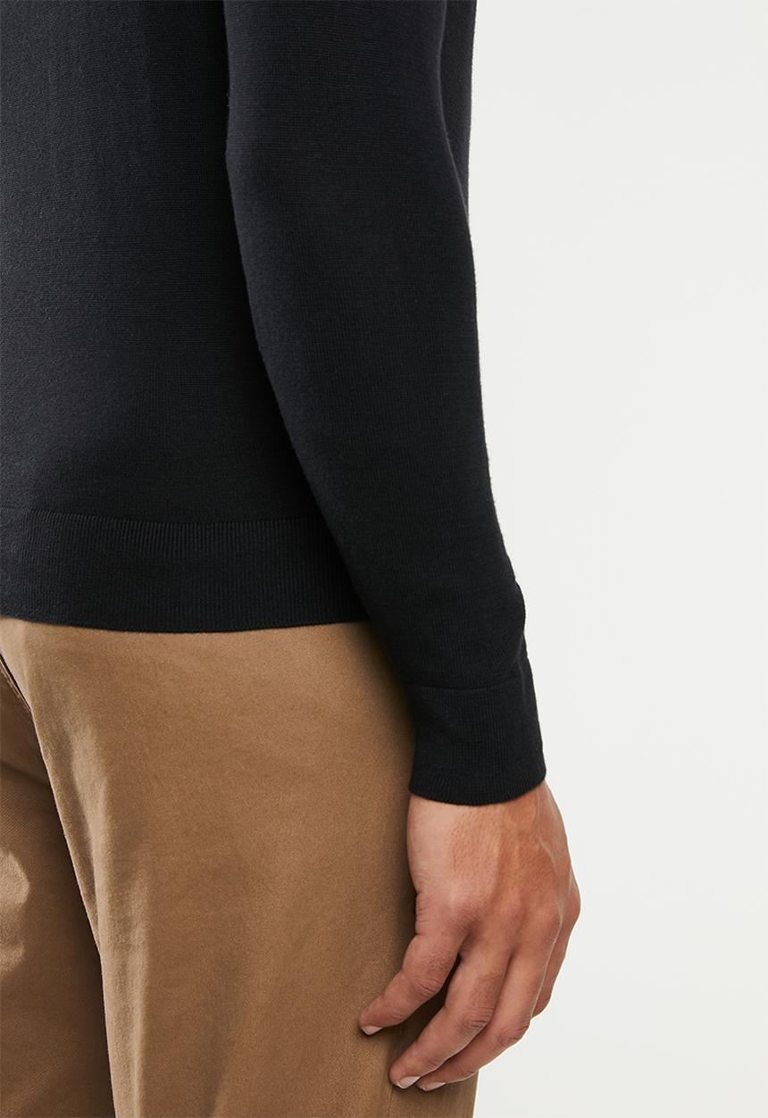 Superdry. - Orange label cotton crew sweater - black