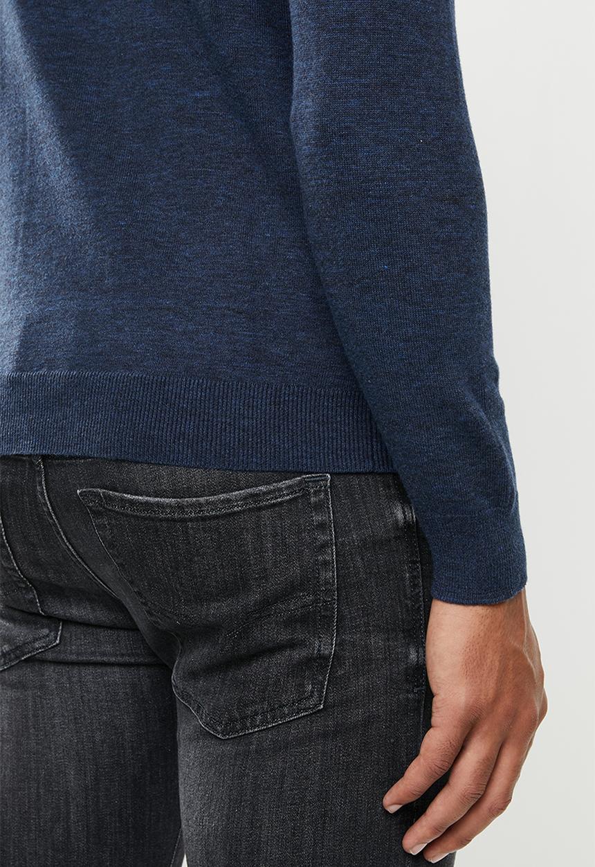 Superdry. - Orange label cotton crew sweater - blue