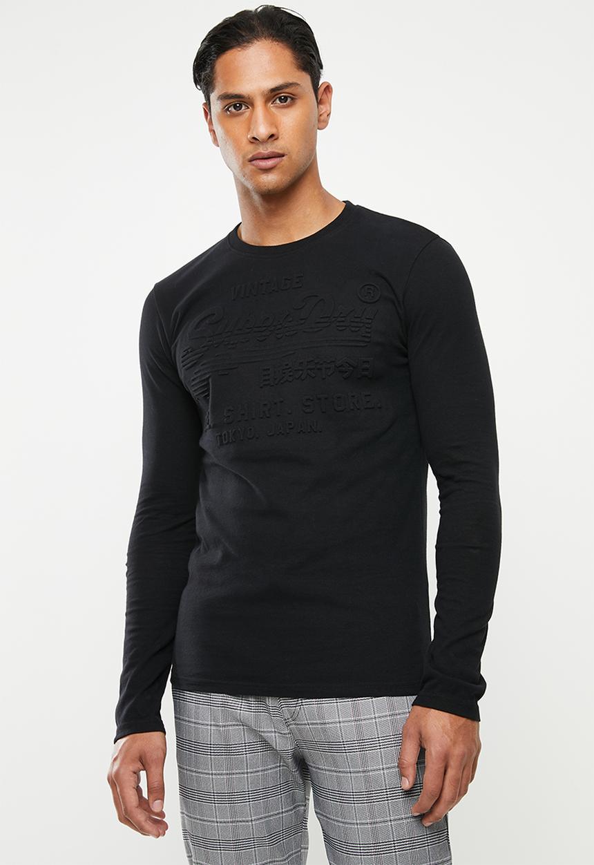 Superdry. - Shirt shop embossed tee - black