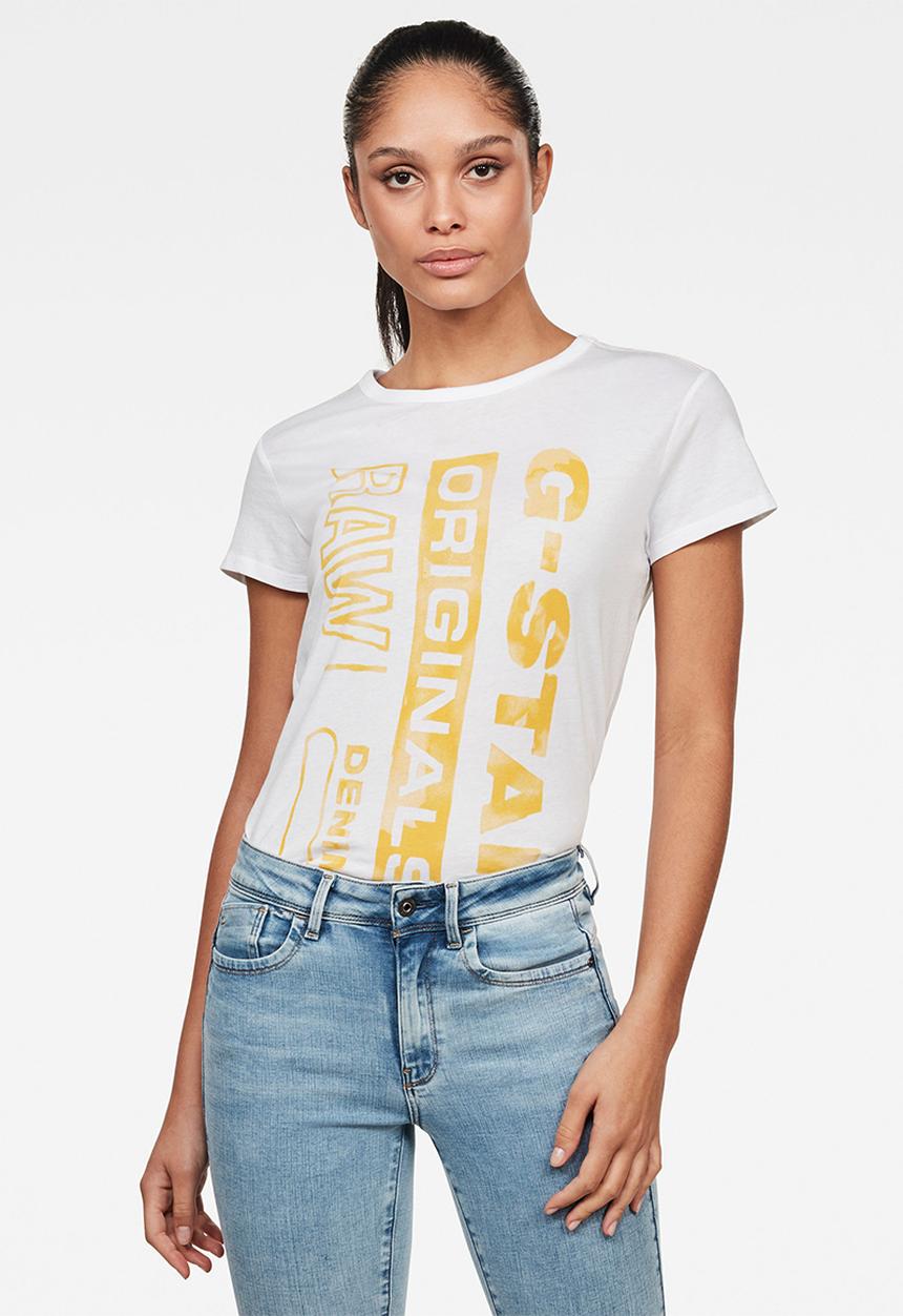 G-STAR - Graphic gyre short sleeve tee - white