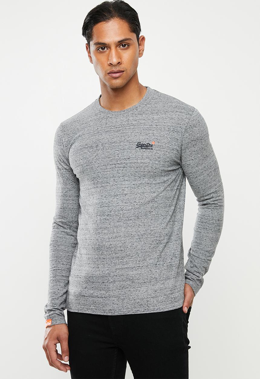 Superdry. - Ol vintage embroidery tee - grey
