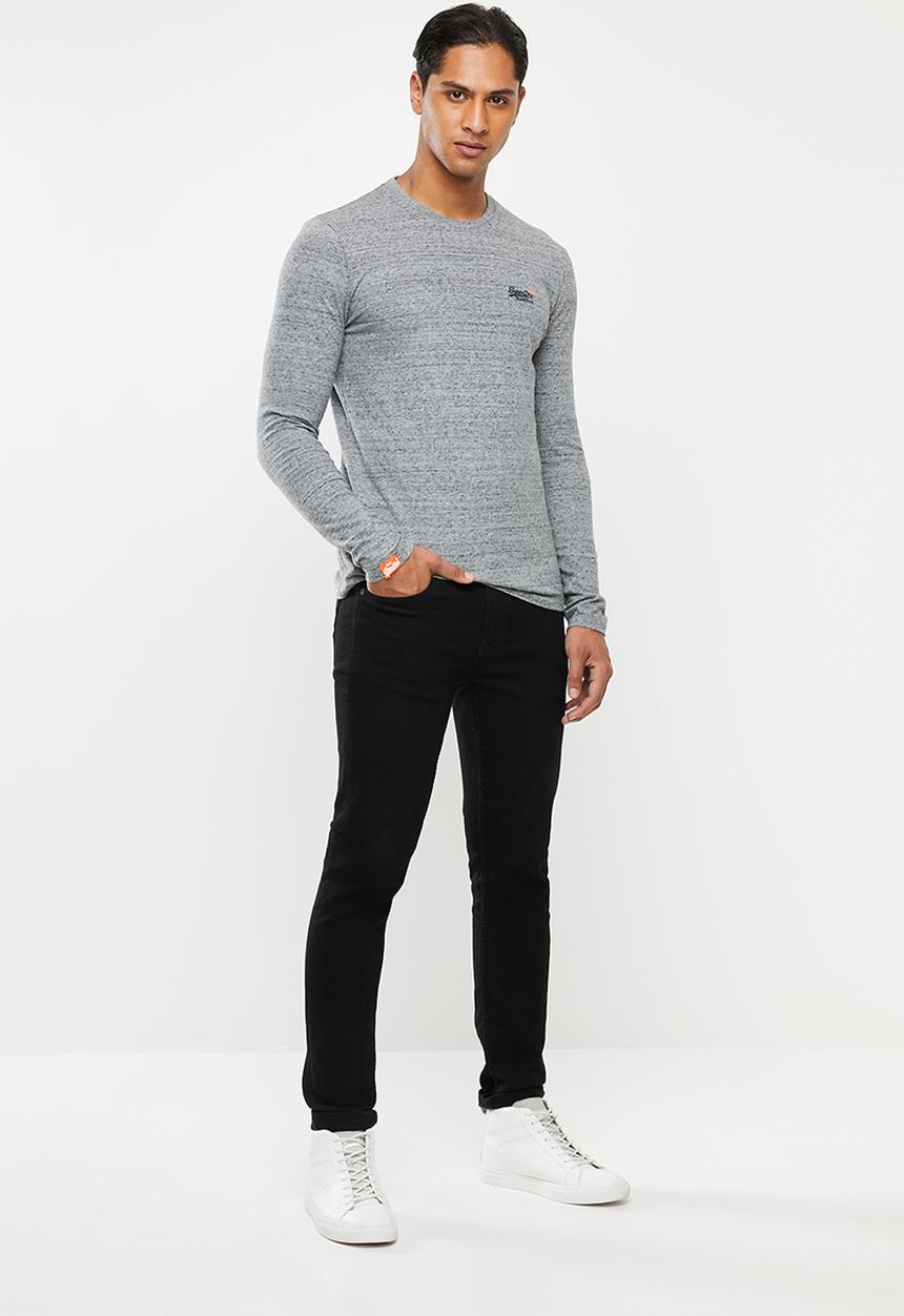 Superdry. - Ol vintage embroidery tee - grey