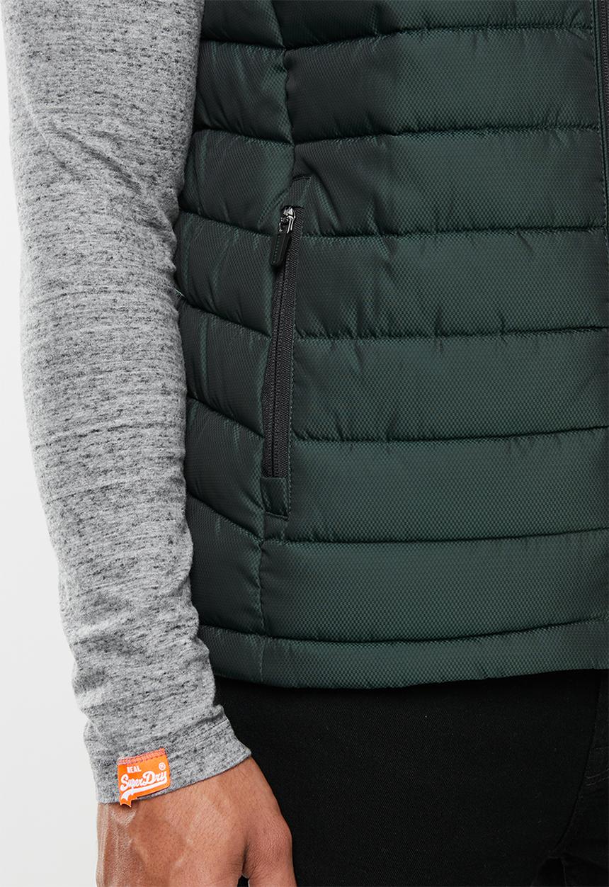 Superdry. - Double zip fuji gilet - green