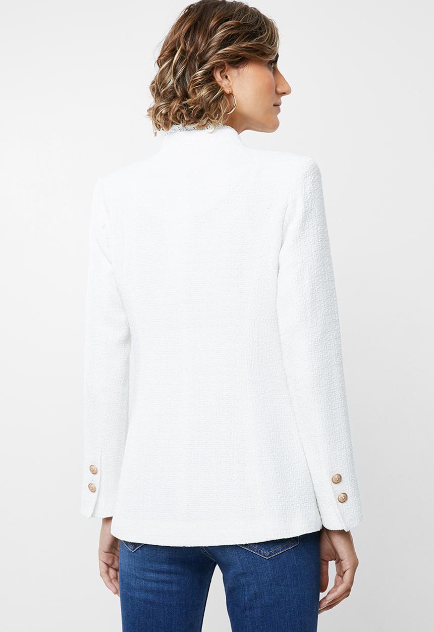 edit - Textured military jacket - milk