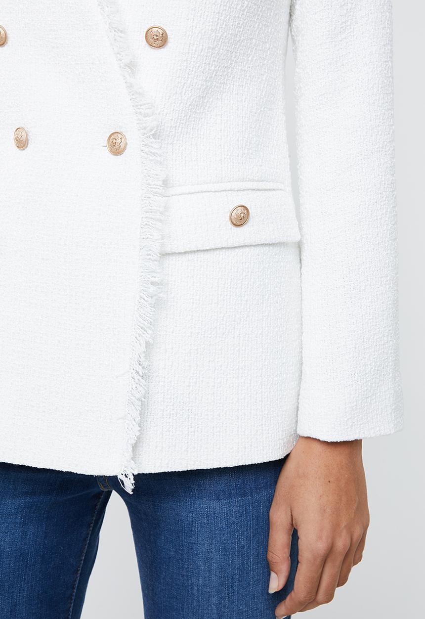 edit - Textured military jacket - milk