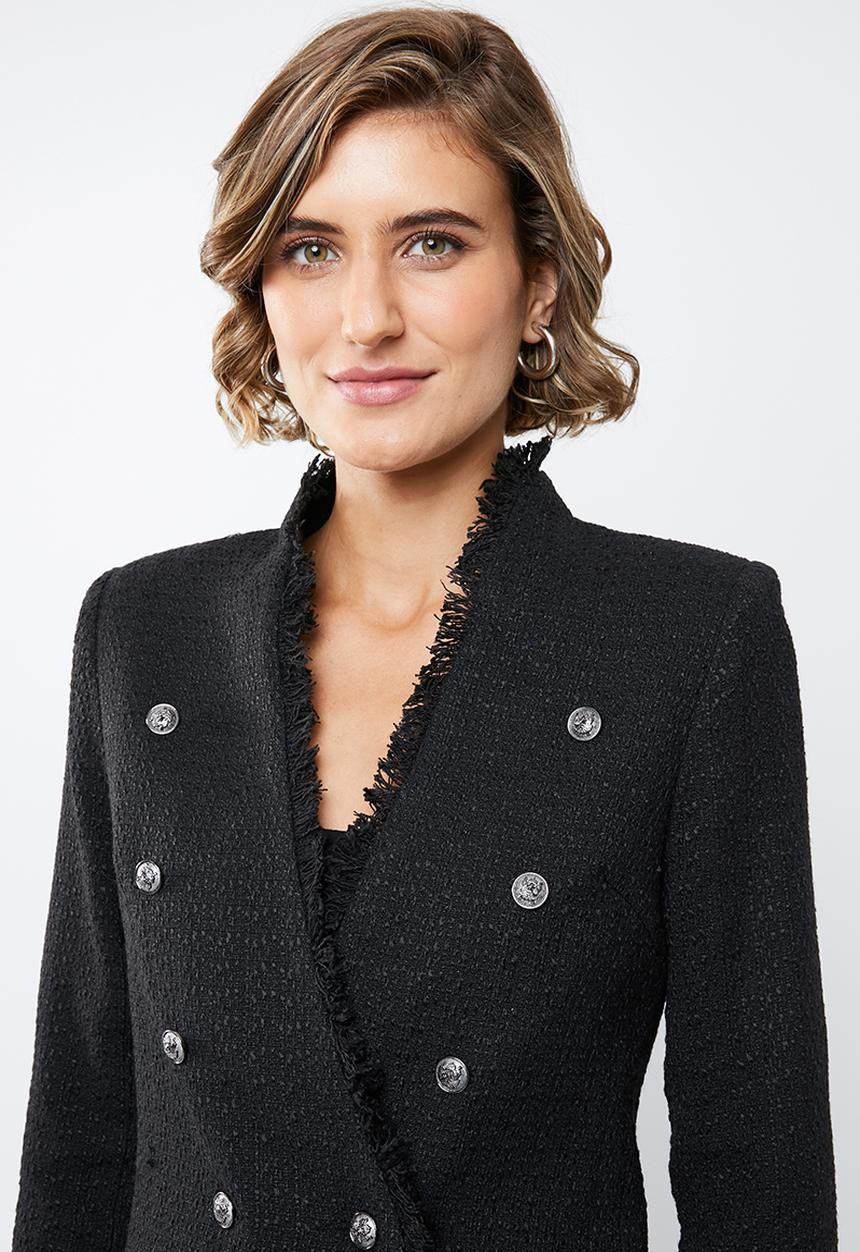 edit - Textured military jacket - black