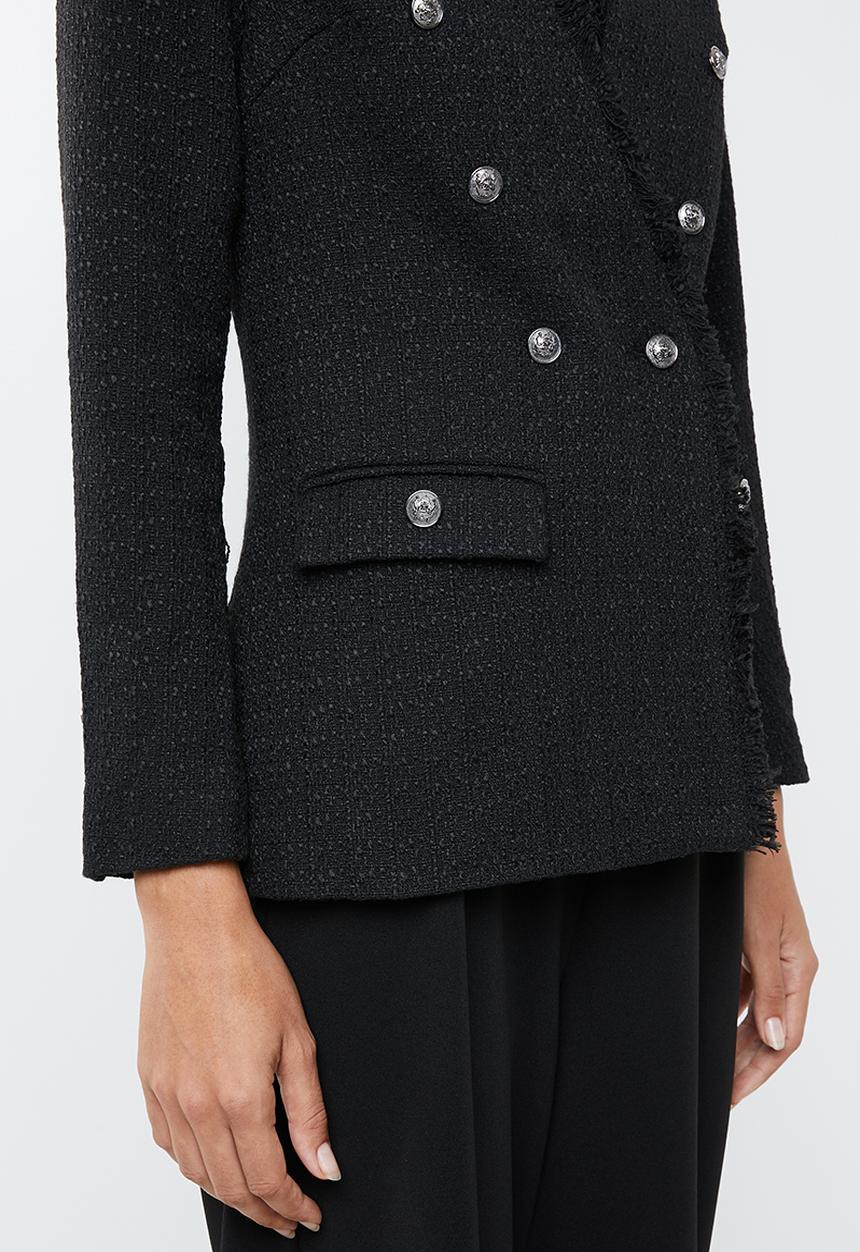 edit - Textured military jacket - black