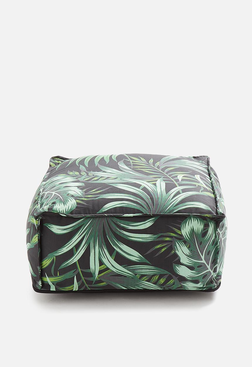 Sixth Floor - Monteverde floor cushion - green & black