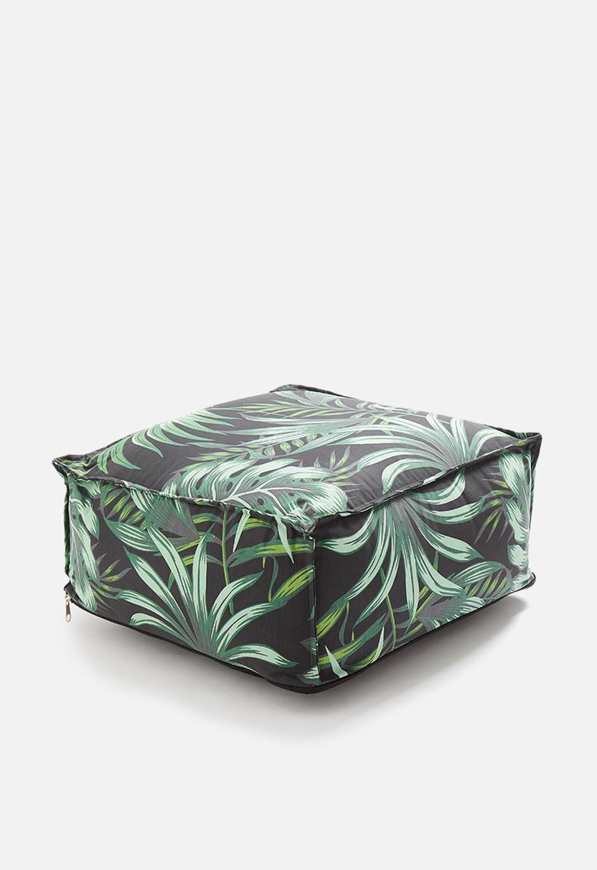 Sixth Floor - Monteverde floor cushion - green & black