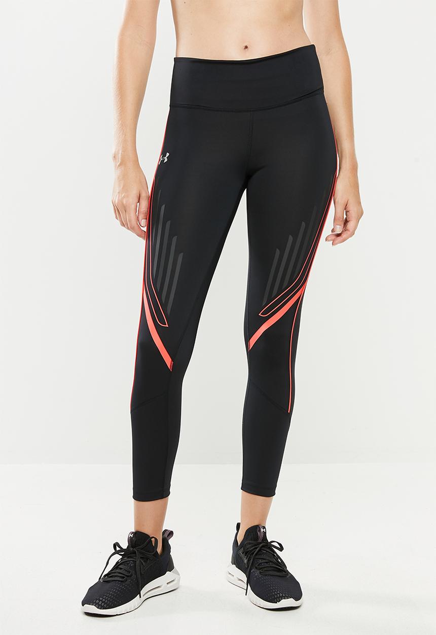 Under Armour - Qualifier speed pocket graphic crop leggings  - black