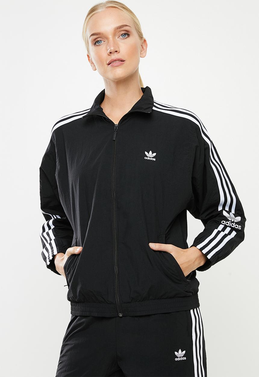 adidas Originals - Adicolour lock up track top - black & white
