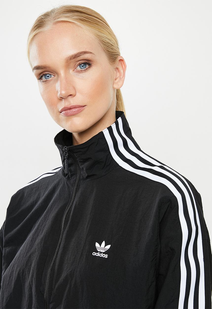 adidas Originals - Adicolour lock up track top - black & white