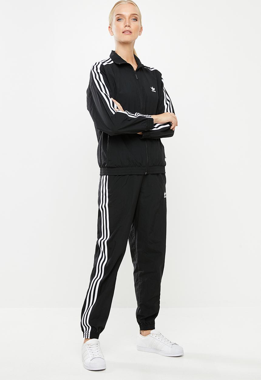 adidas Originals - Adicolour lock up track top - black & white