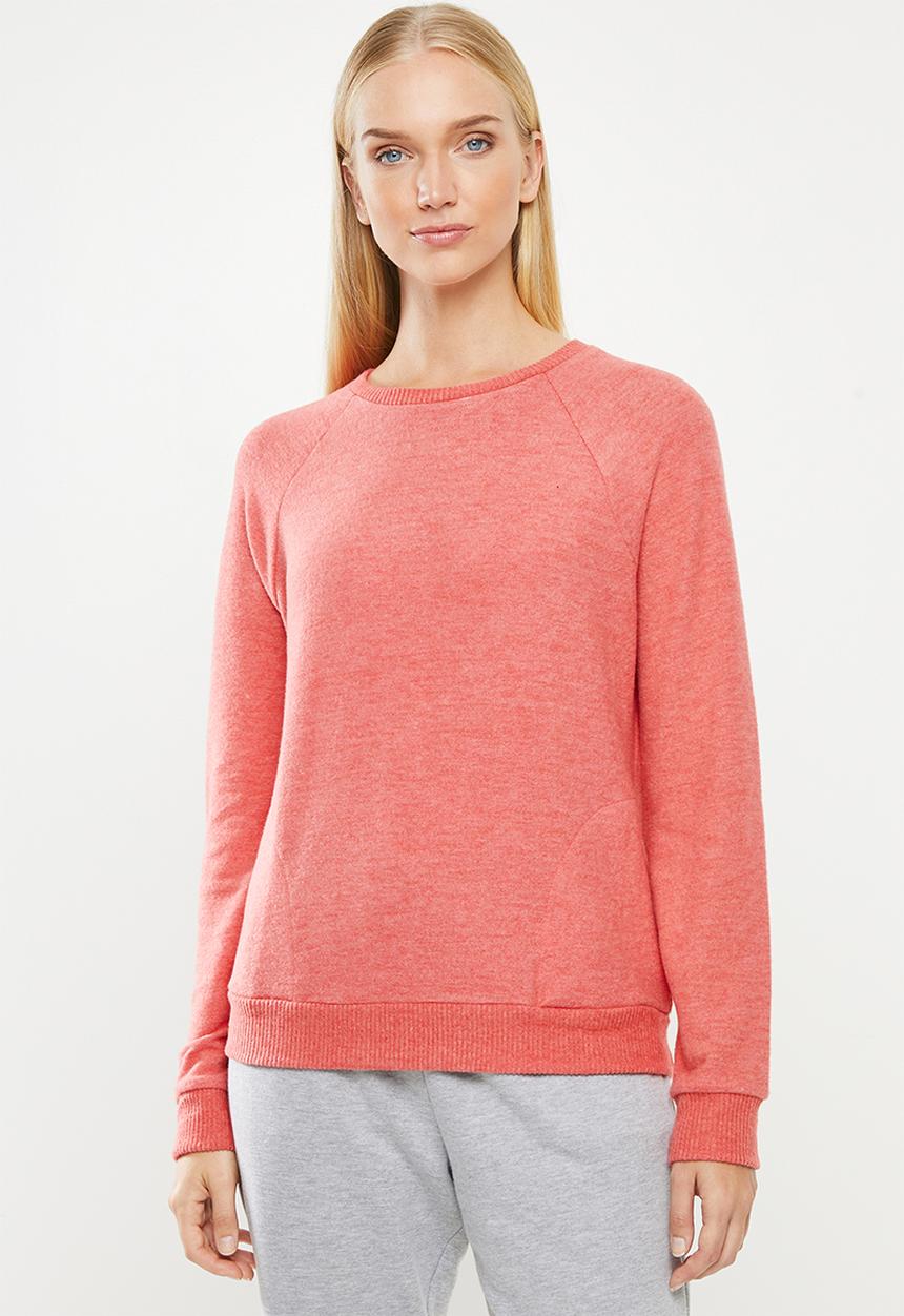 Cotton On - Supersoft pocket crew - cherry red 