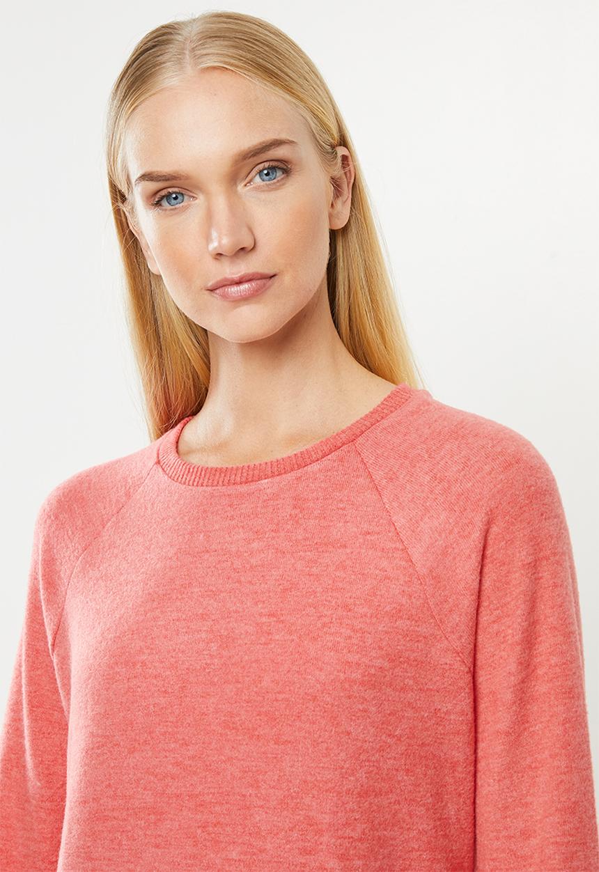 Cotton On - Supersoft pocket crew - cherry red 