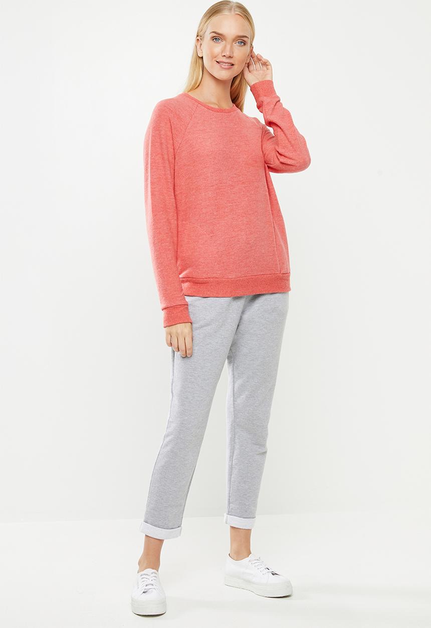 Cotton On - Supersoft pocket crew - cherry red 