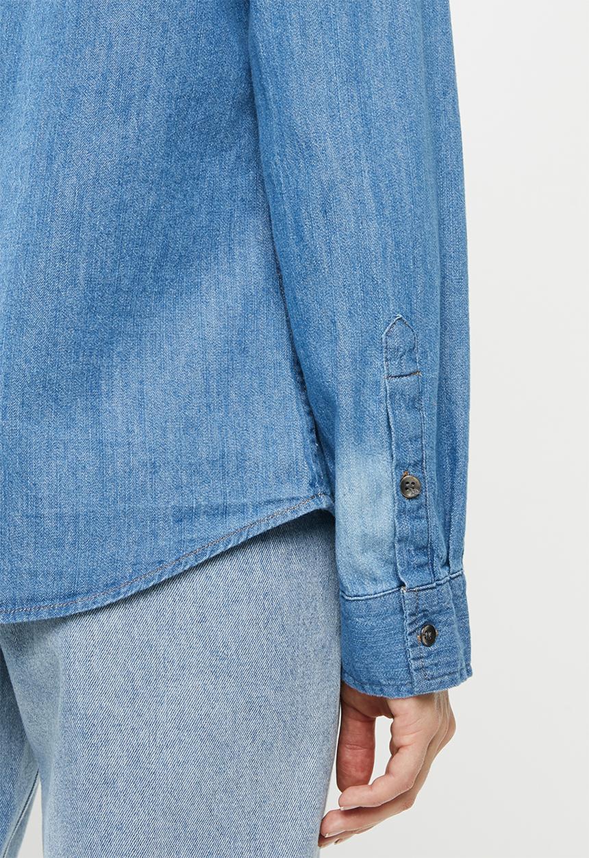 Cotton On - Denim shirt - washed mid blue